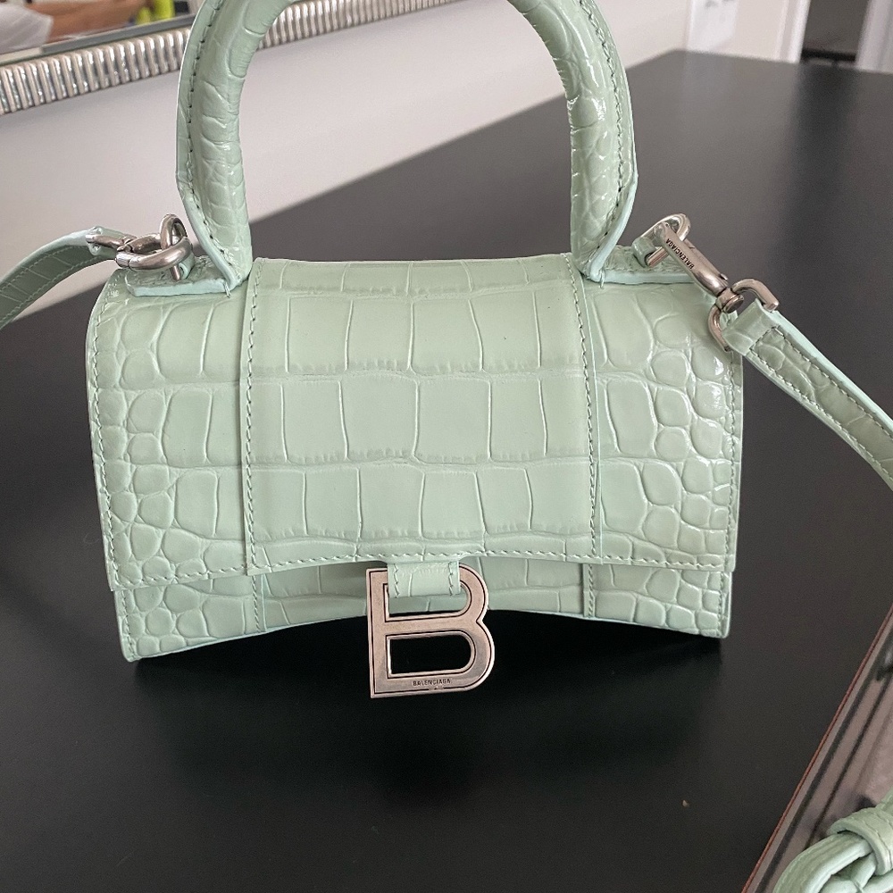 Balenciaga Hourglass XS tote bag -BLUE GREY